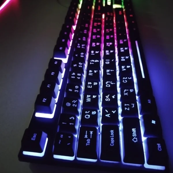 AMC Tech RGB Gaming Keyboard With Bangla Layout - Image 2